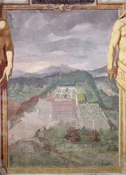 La Villa di Caprarola, desde la Logia de la Villa Lante, 1568